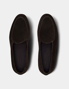 Brown Italian Suede Belgian Loafer-preview4