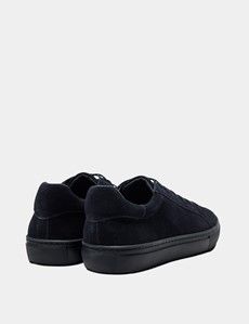 Navy Suede Tonal Sole Sneakers-preview2