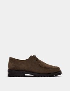 Taupe Apron Derby Shoe