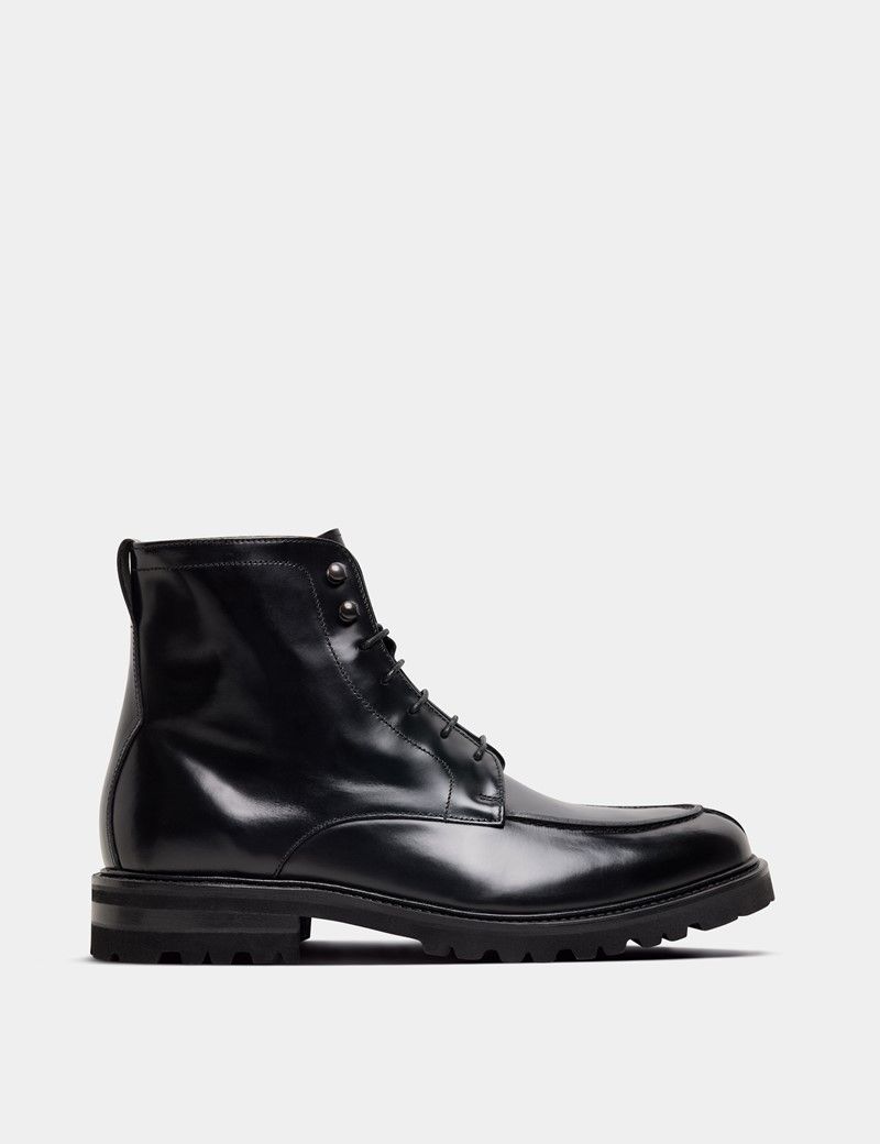 Black Apron Derby Boots