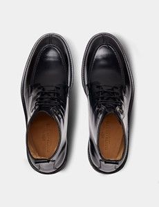 Black Apron Derby Boots