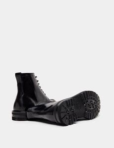 Black Apron Derby Boots