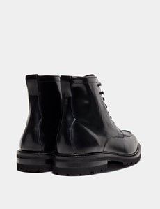 Black Apron Derby Boots