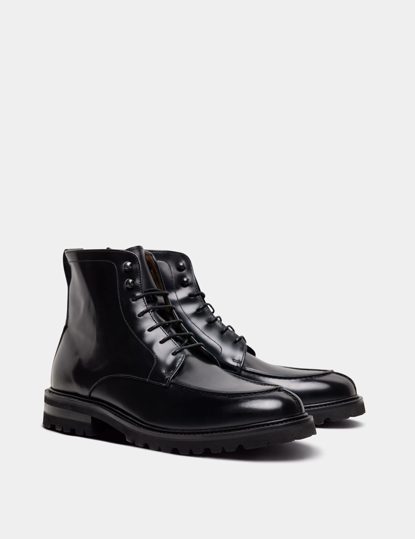 Black Apron Derby Boots-preview