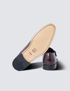 Dark Brown Leather Double Monk Strap Shoe-preview2