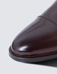 Dark Brown Leather Double Monk Strap Shoe-preview4