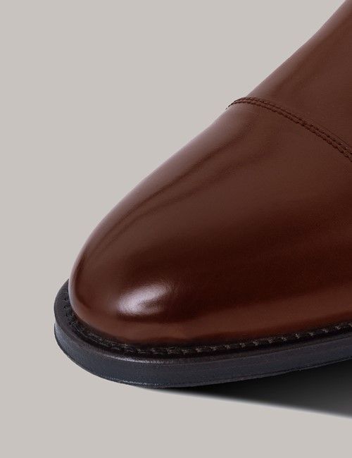 Tan Leather Double Monk Strap Shoe-preview