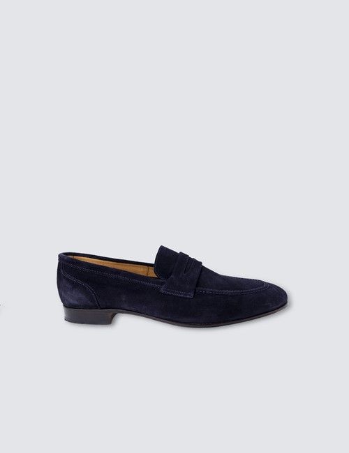 Navy Suede Loafer