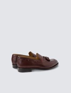 Burgundy Leather Tassel Loafer-preview1