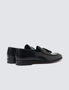 Black Leather Tassel Loafer-preview2