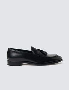 Black Leather Tassel Loafer