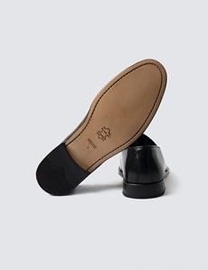 Black Leather Tassel Loafer-preview3