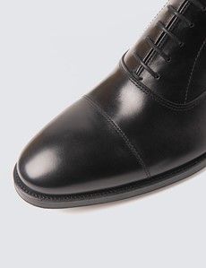 Black Leather Oxford Shoe-preview5