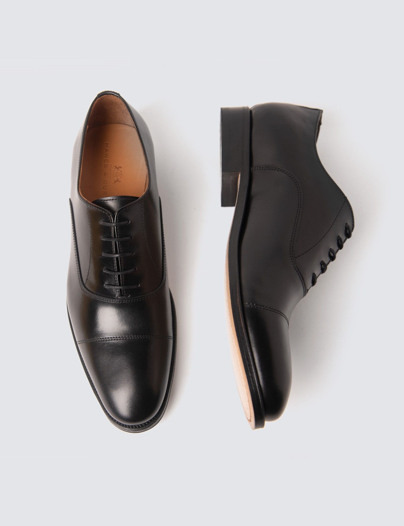 Black Leather Oxford Shoe