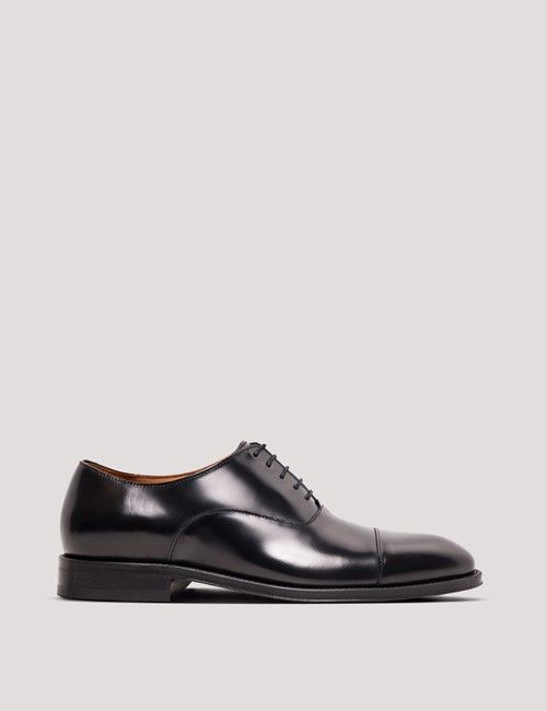 Black Leather Oxford Shoe