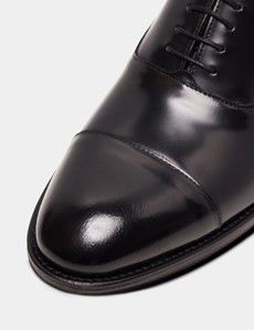 Black Leather Oxford Shoe-preview5