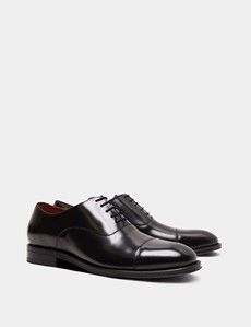 Black Leather Oxford Shoe-preview1