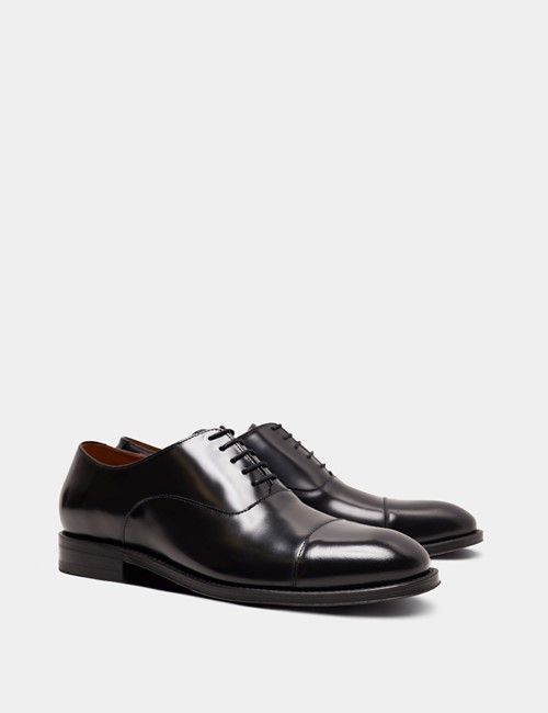 Black Leather Oxford Shoe-preview