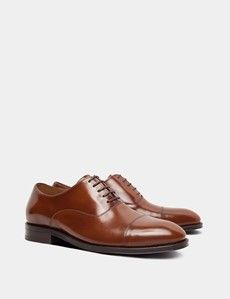 Tan Leather Oxford Shoe-preview1