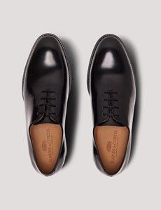 Black Leather Wholecut Oxford Dress Shoe-preview4