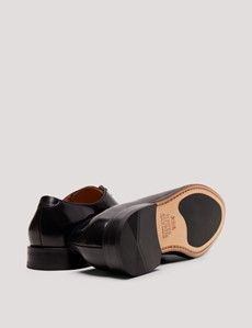 Black Leather Wholecut Oxford Dress Shoe-preview3