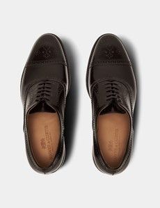 Chocolate Brown Semi Brogue Shoe