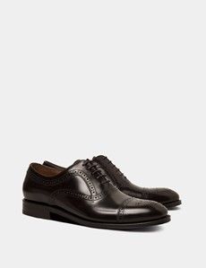 Chocolate Brown Semi Brogue Shoe