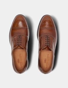 Tan Semi Brogue Shoe