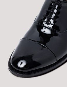 Black Italian Patent Leather Oxford Shoe-preview5
