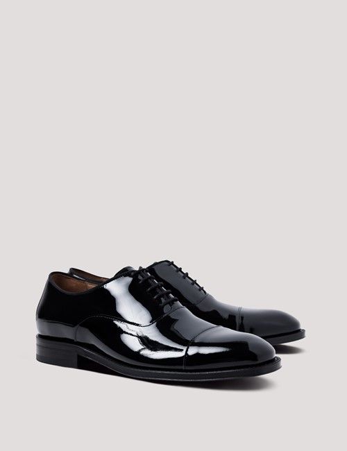 Black Italian Patent Leather Oxford Shoe-preview