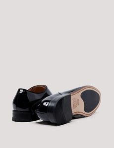 Black Italian Patent Leather Oxford Shoe-preview3