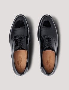 Black Italian Patent Leather Oxford Shoe-preview4