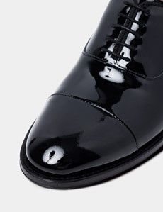 Black Italian Patent Leather Oxford Shoe-preview5
