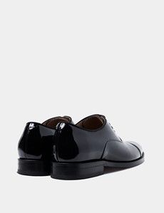 Black Italian Patent Leather Oxford Shoe-preview2