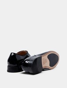 Black Italian Patent Leather Oxford Shoe-preview3