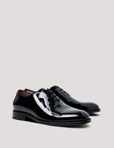 Black Italian Patent Leather Wholecut Oxford Dress Shoe-preview1