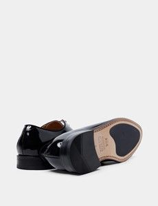 Black Italian Patent Leather Wholecut Oxford Dress Shoe-preview3
