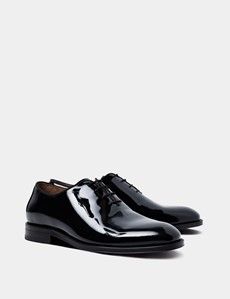 Black Italian Patent Leather Wholecut Oxford Dress Shoe-preview1