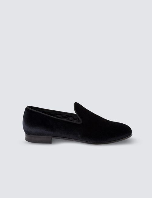 Black Velvet Padded Loafer