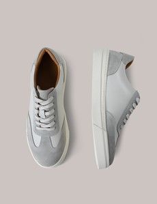 Off White Leather-Suede Sneakers-preview4