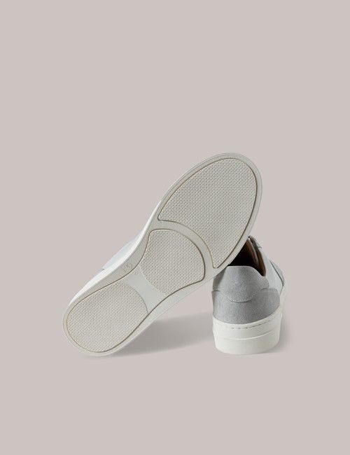 Off White Leather-Suede Sneakers-preview