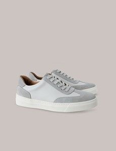Off White Leather-Suede Sneakers-preview2