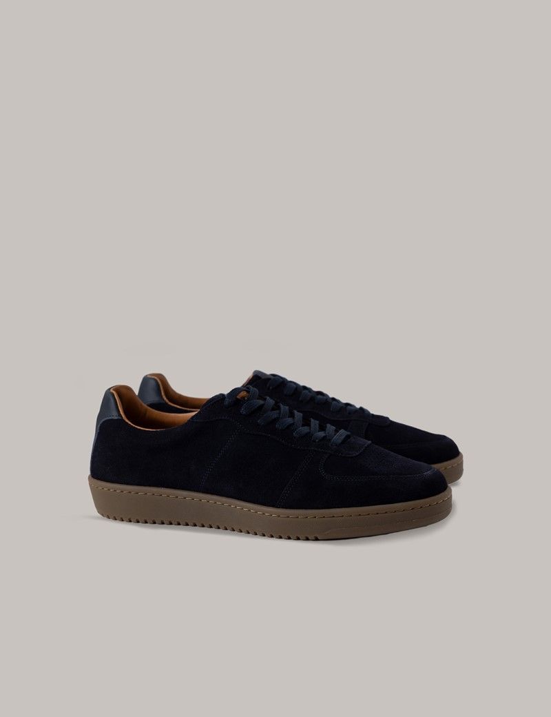 Navy suede trainers mens online