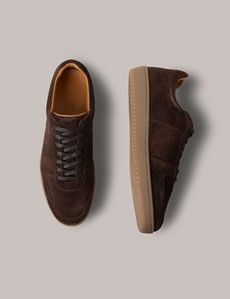 Dark Brown Suede Sneakers-preview4