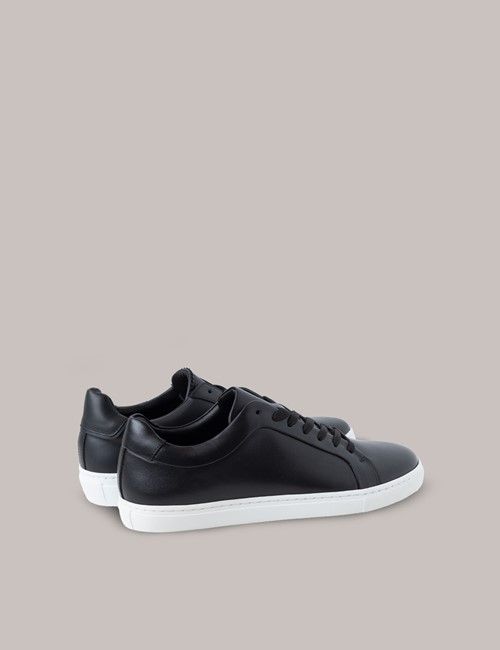 Black Leather Sneakers-preview