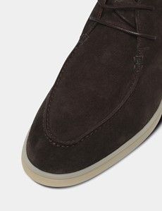 Casual Chocolate Brown Suede Chukka Boots