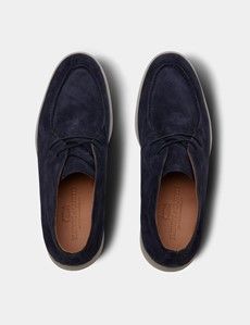 Casual Navy Suede Chukka Boots