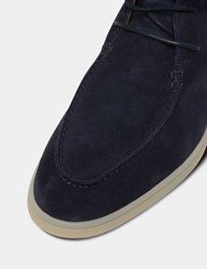 Casual Navy Suede Chukka Boots