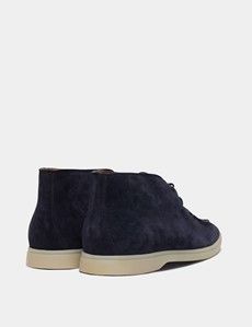Casual Navy Suede Chukka Boots