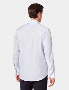 Slim Fit Light Blue Jacquard Paisley Curtis Shirt